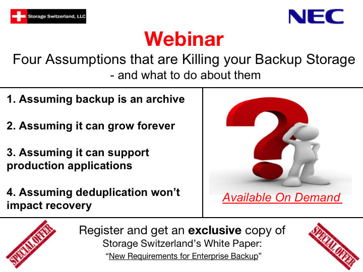 Is Dedupe Overrated? | StorageSwiss.com - The Home of Storage Switzerland