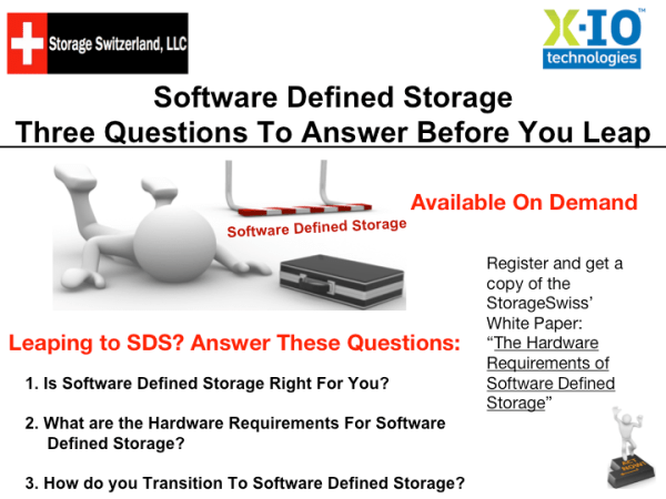 The Hardware Requirements for Software Defined Storage | StorageSwiss ...
