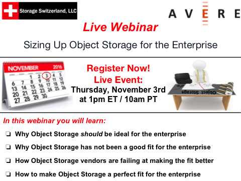 Webinar: Sizing Up Object Storage for the Enterprise | StorageSwiss.com ...