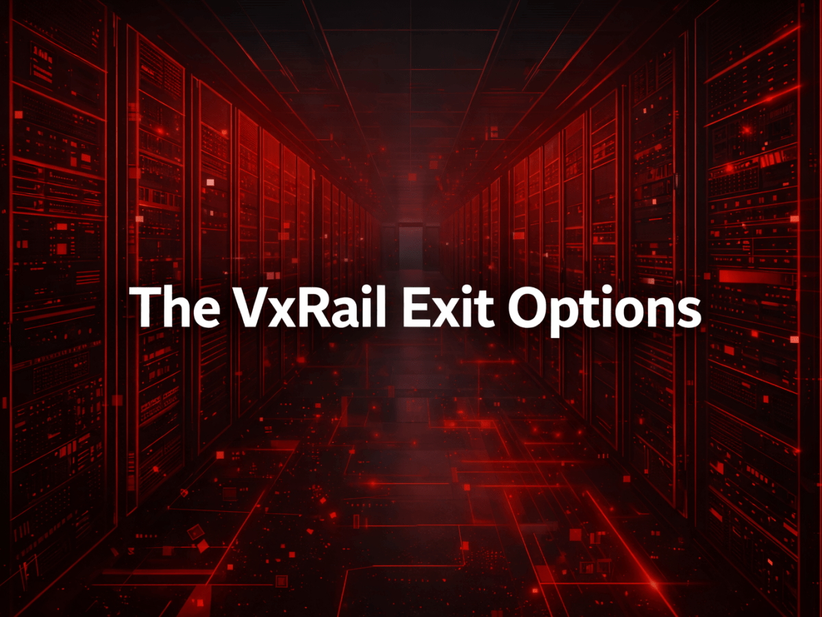 The VxRail Exit&nbsp;Options